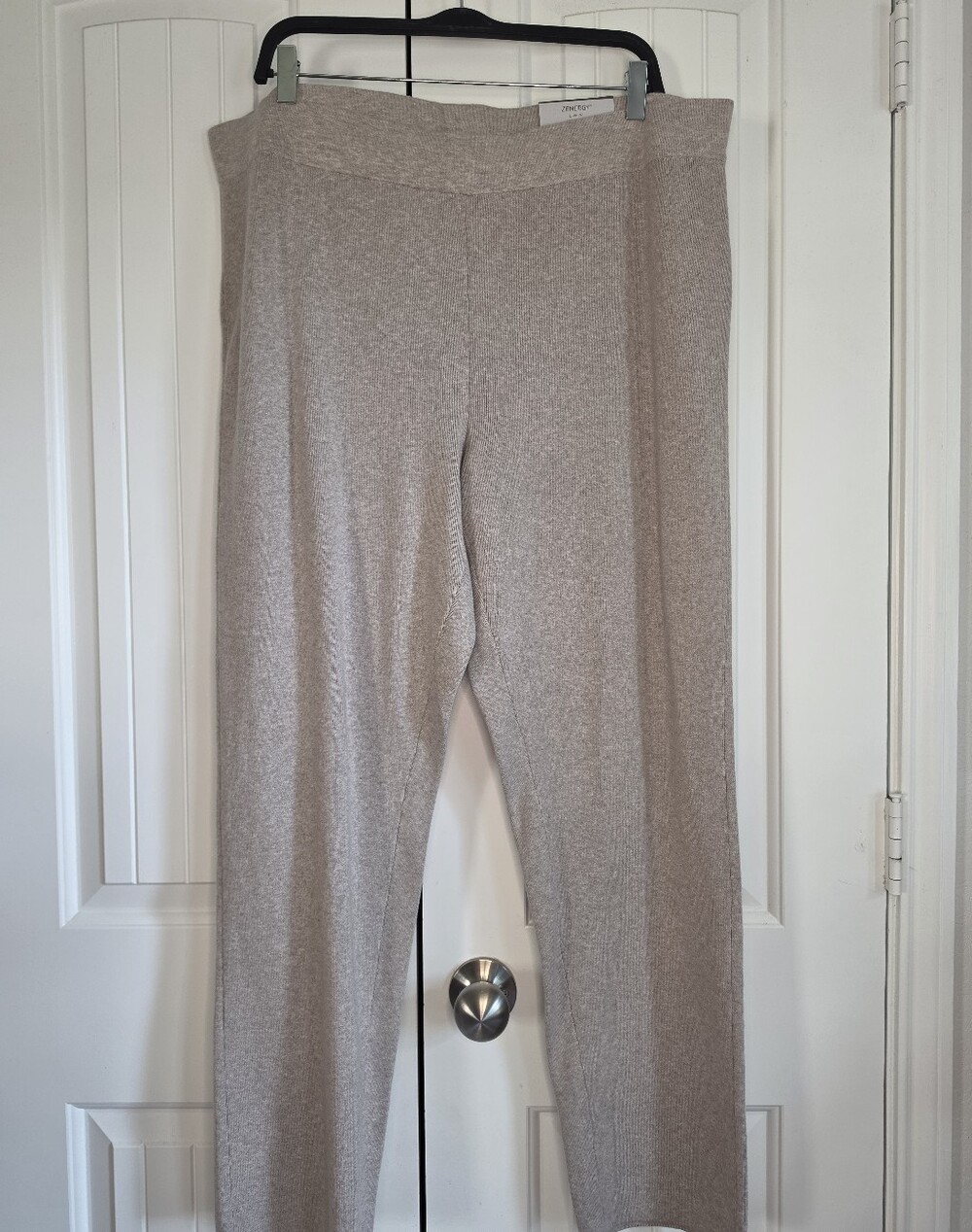 NWT Chico's Zenergy Knit Lounge Pants Taupe Heather Size 3 / US 16-18 Relaxed